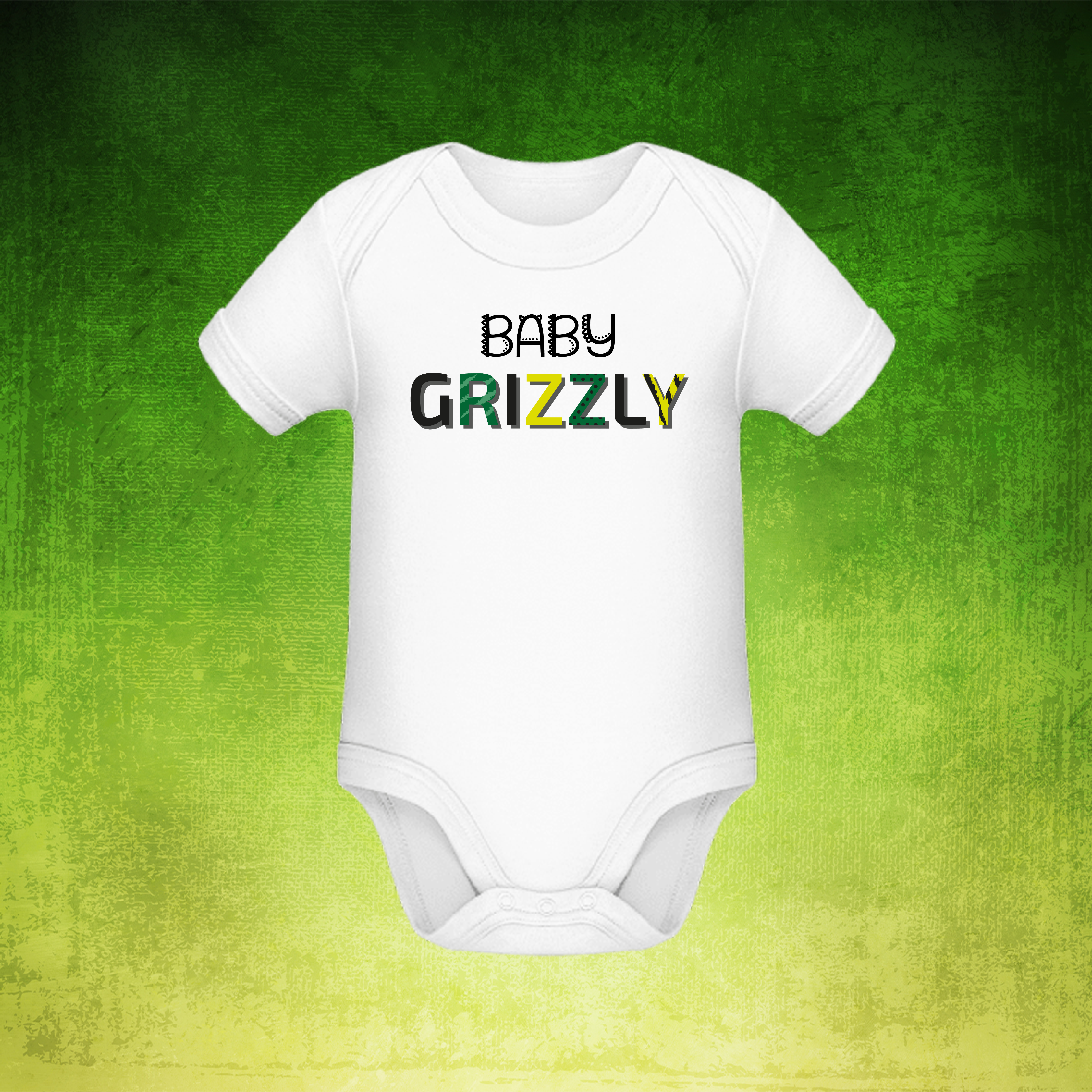 Baby Strampler Weiss Grizzly