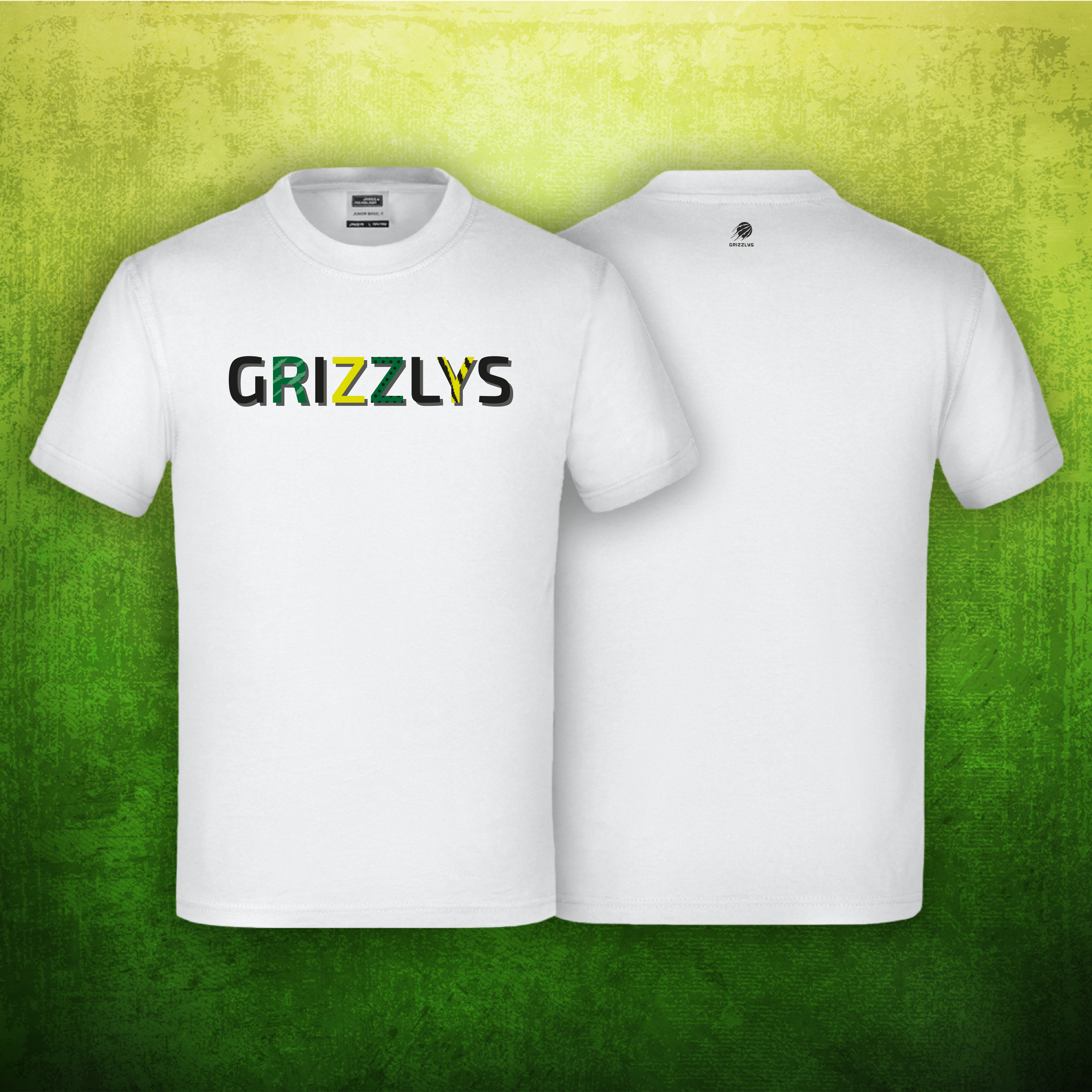 Kids Premium Shirt Weiss Grizzly Schriftzug