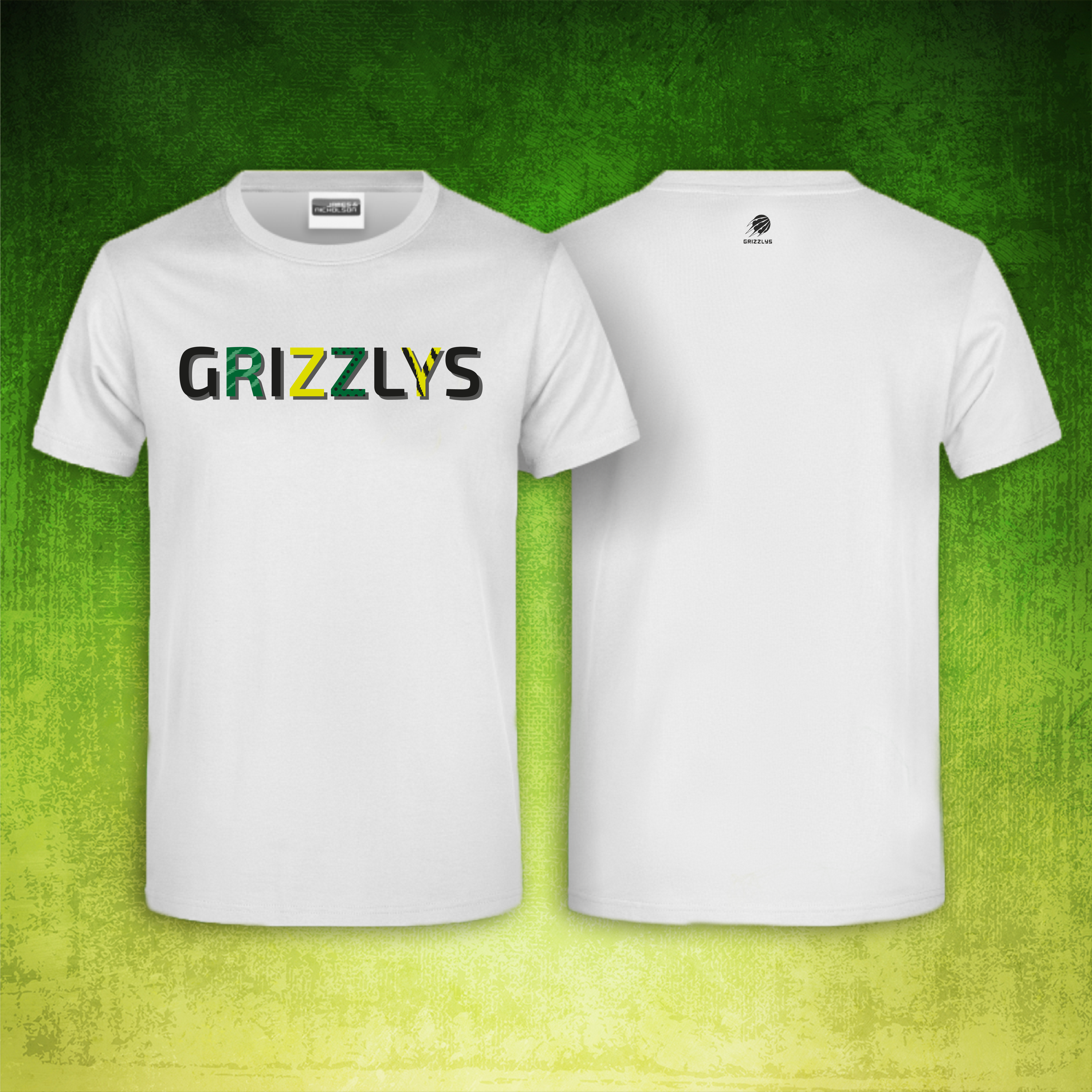 Premium Shirt Weiss Grizzlys Schriftzug